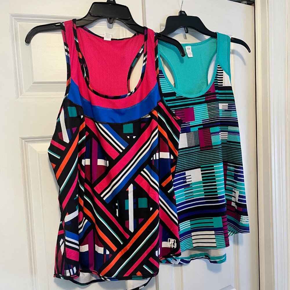 Pair of Fila workout/running tanks